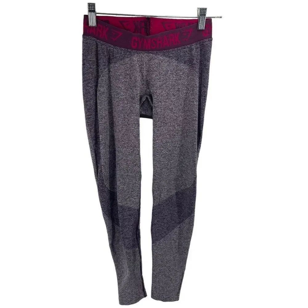 Gymshark Womens Activewear Leggings Seamless Pull On Fitted Purple Size Small